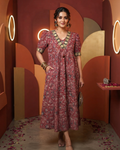 Pure Ajrakh Cotton Handcrafted Festive Gown