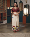 Cotton Wrap Skirt with Applique & Patchwork