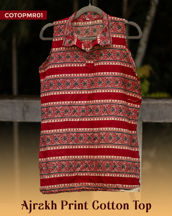Ajrakh Cotton Top