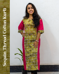 Sequin Thread Cotton Kurti