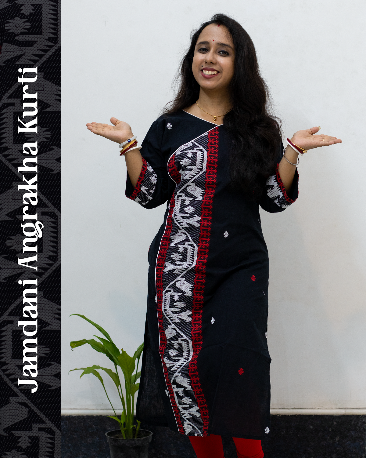 Jamdani Angrakha Kurti