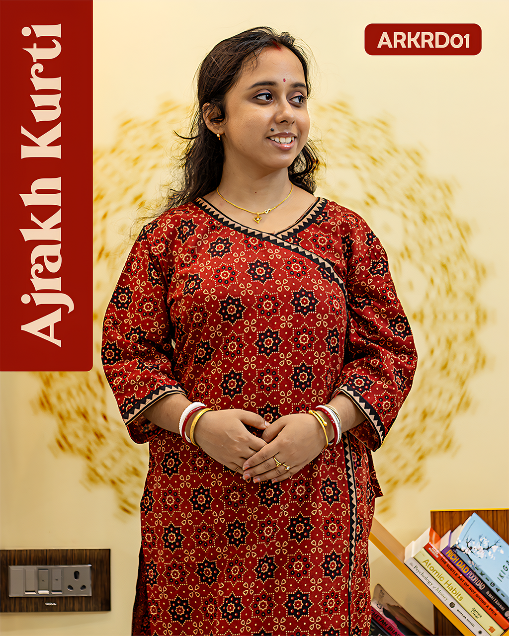 Pure Ajrakh Cotton Kurti