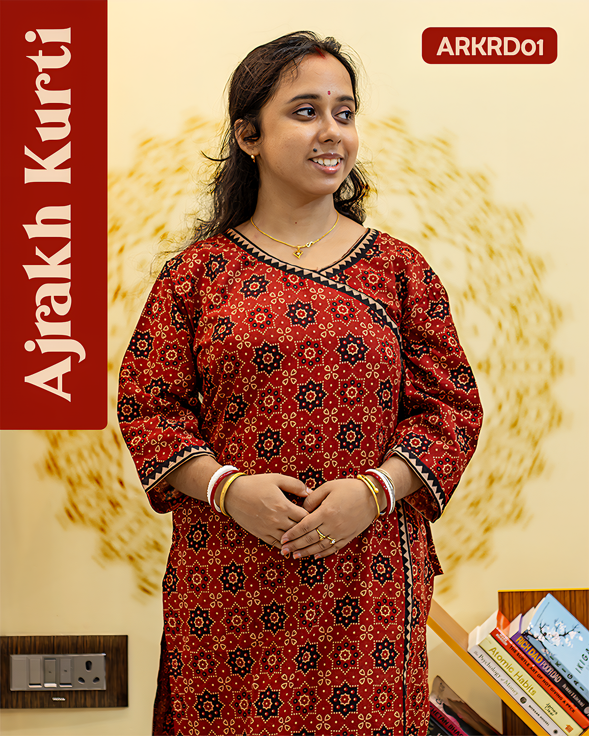 Pure Ajrakh Cotton Kurti