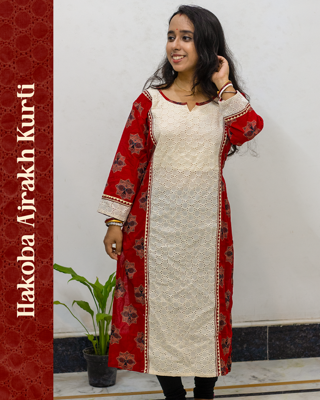 Hakoba Ajrakh Kurti