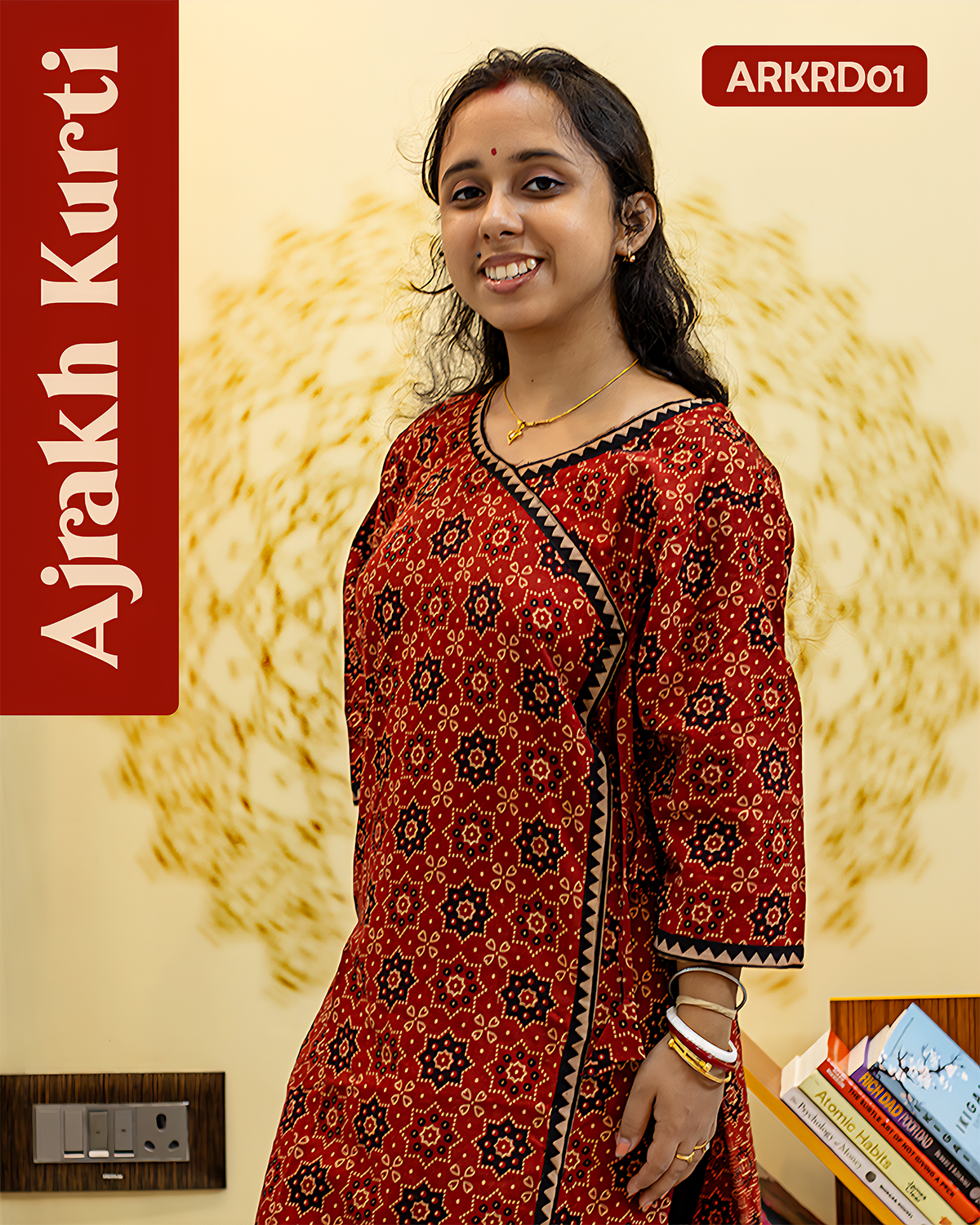 Pure Ajrakh Cotton Kurti