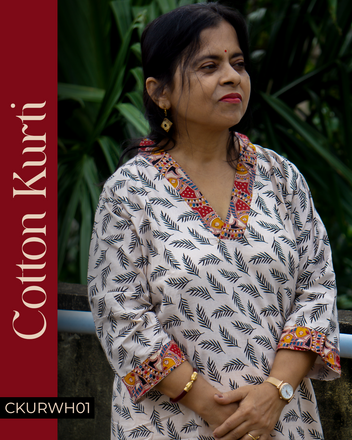 Cotton Kurti White