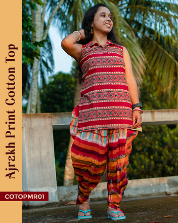 Ajrakh Cotton Top