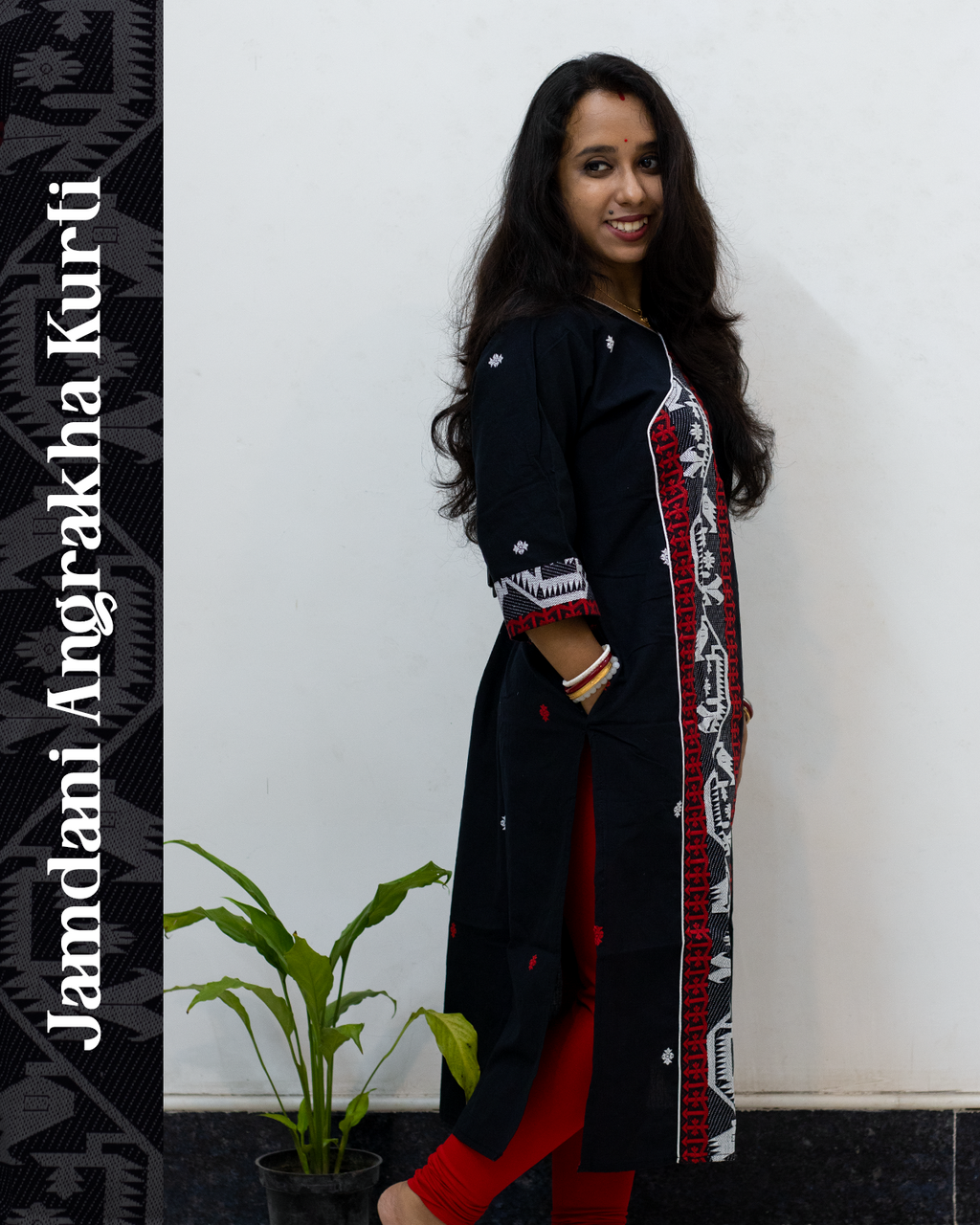 Jamdani Angrakha Kurti