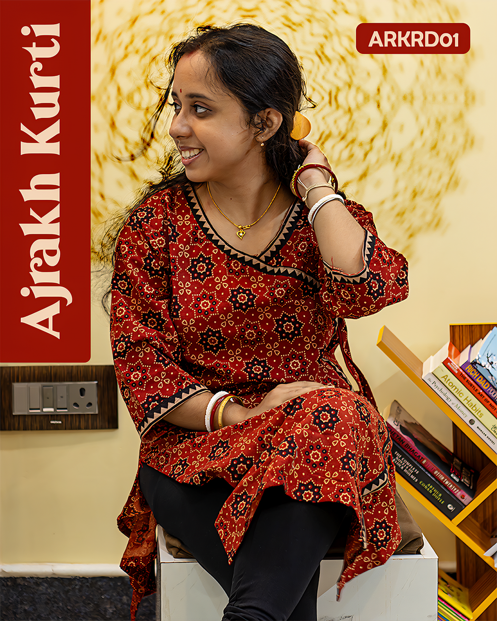 Pure Ajrakh Cotton Kurti