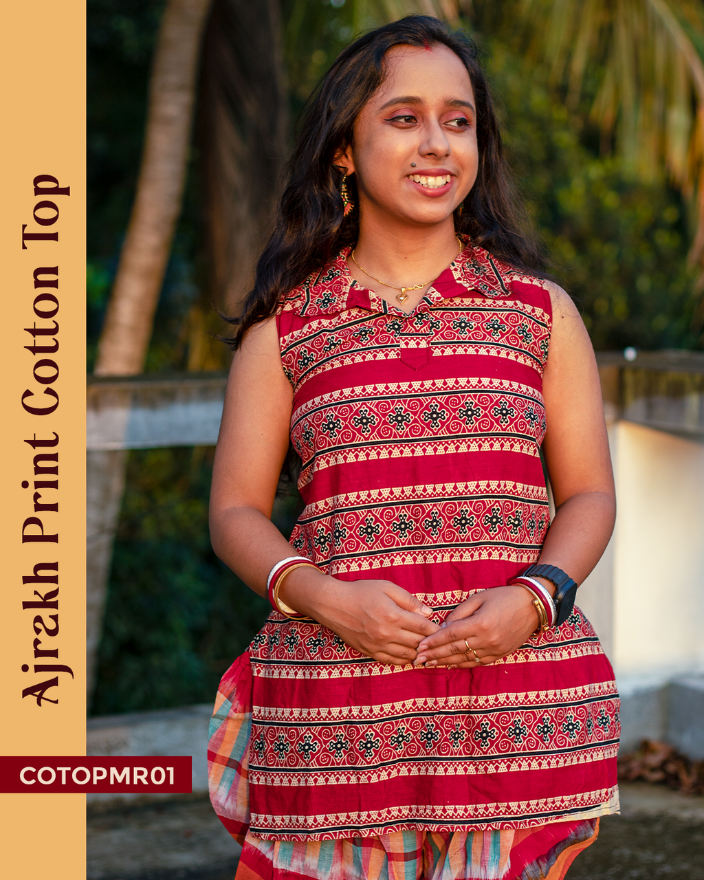 Ajrakh Cotton Top