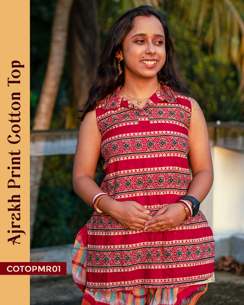 Ajrakh Cotton Top