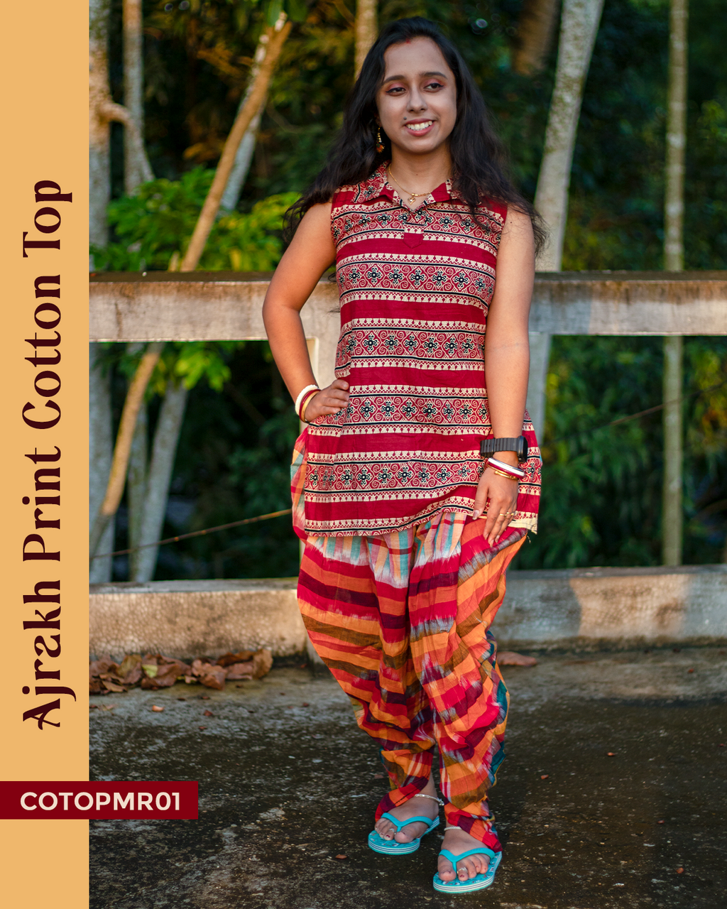 Ajrakh Cotton Top