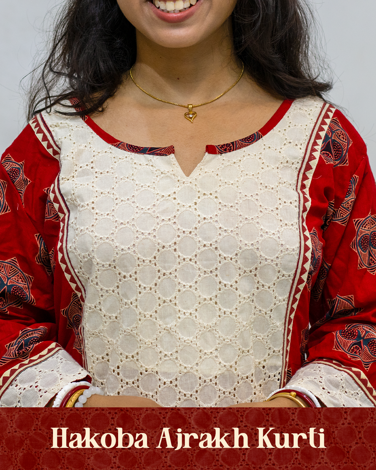 Hakoba Ajrakh Kurti
