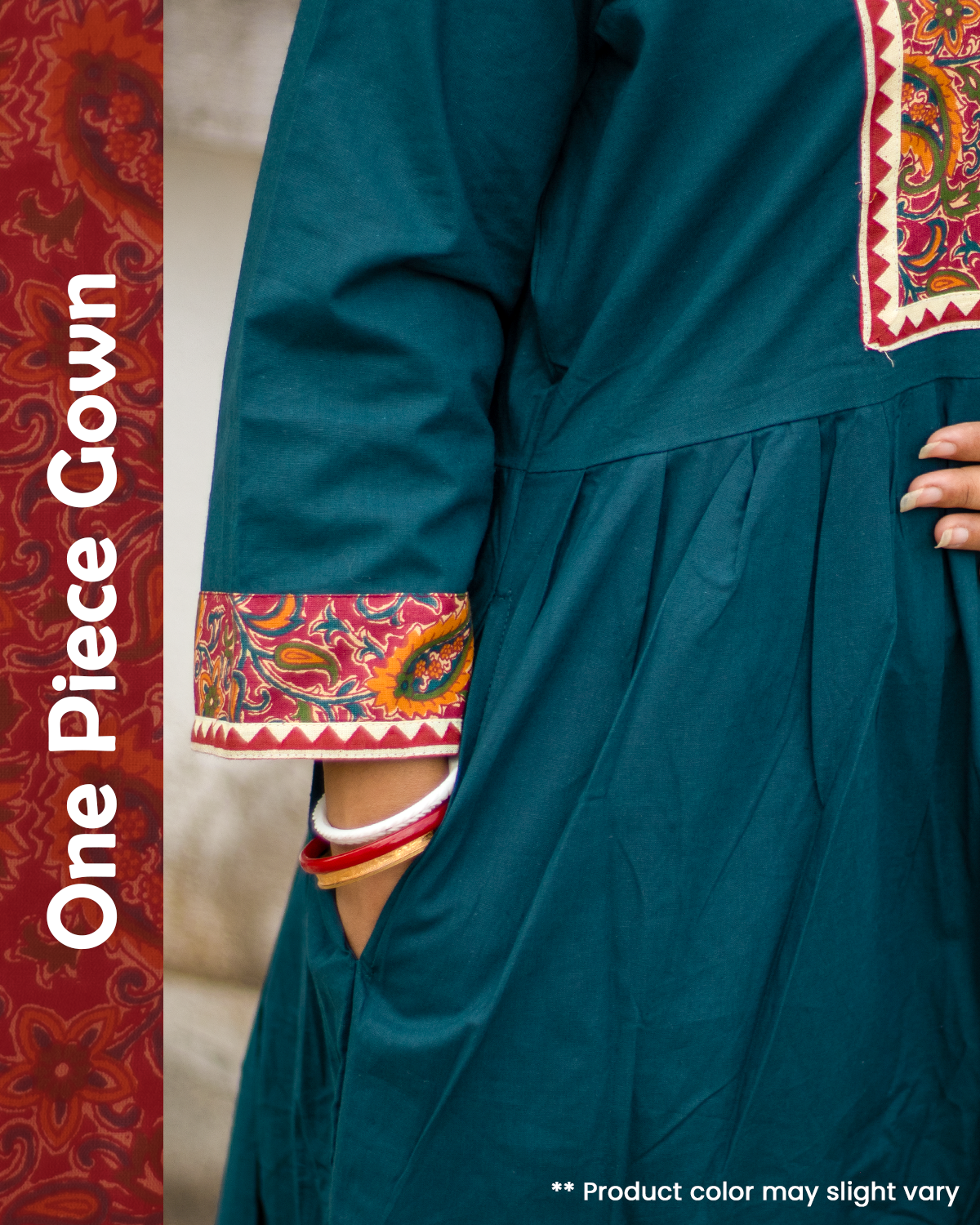 One-Piece Gown Paisley Print