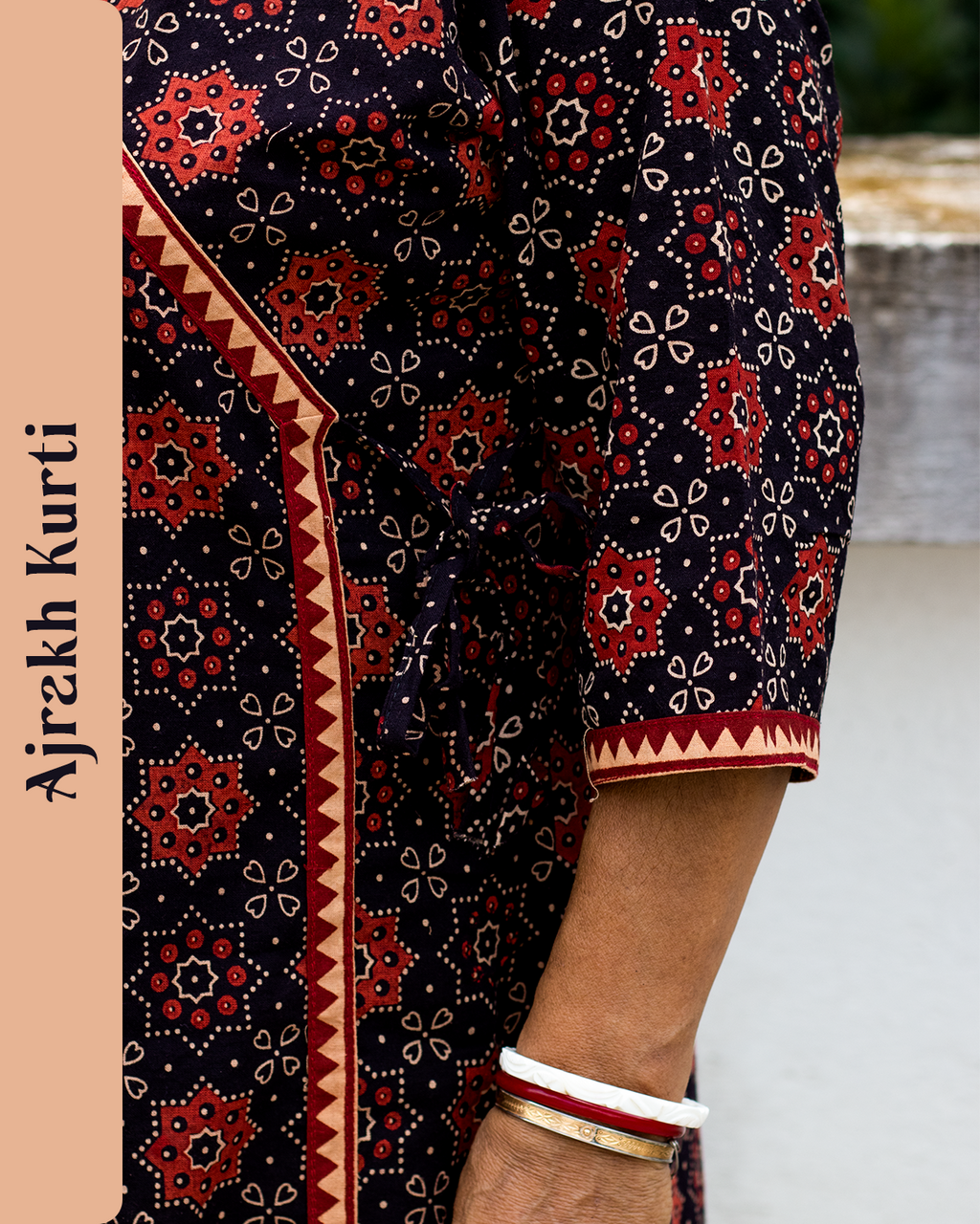Pure Ajrakh Cotton Kurti