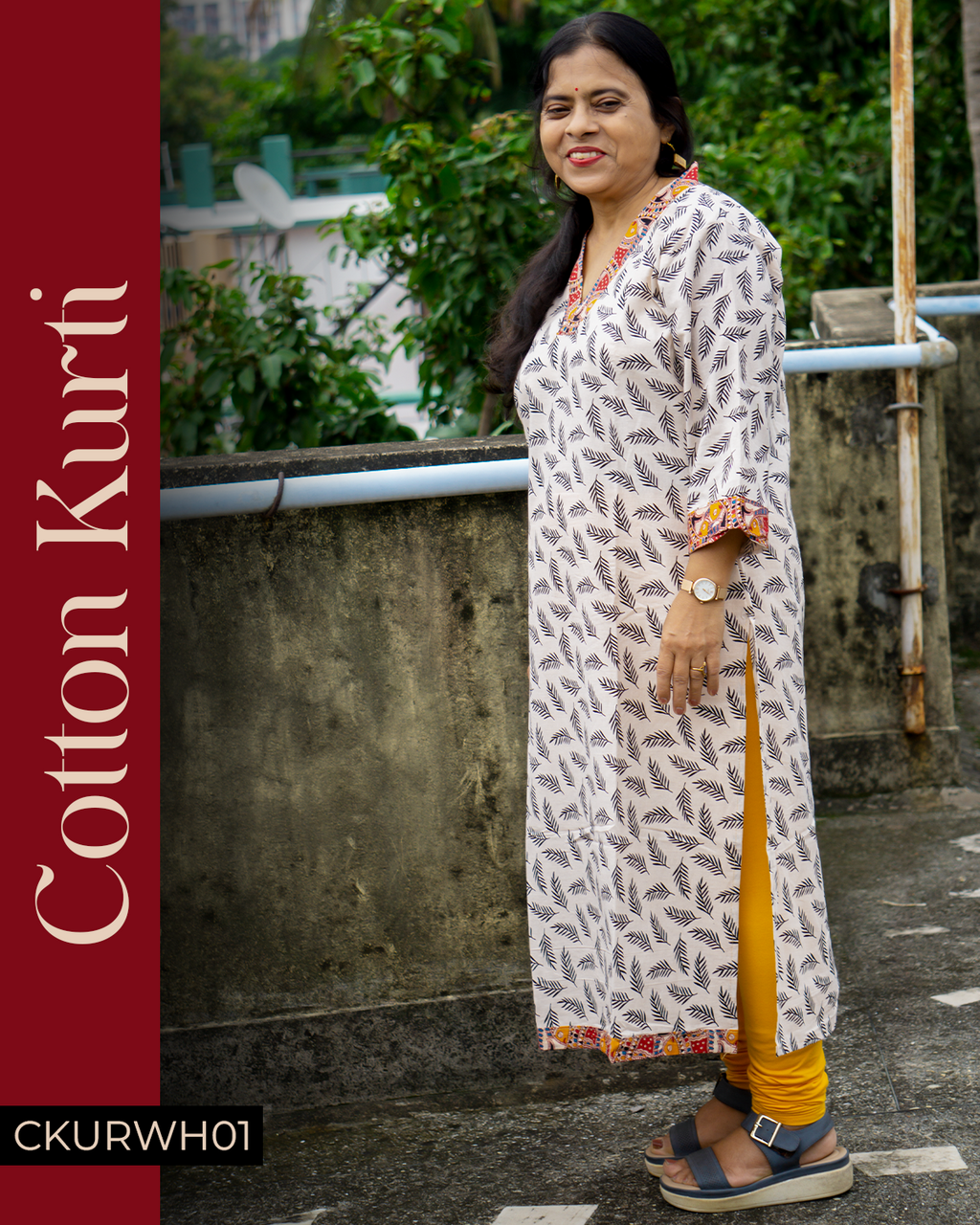Cotton Kurti White