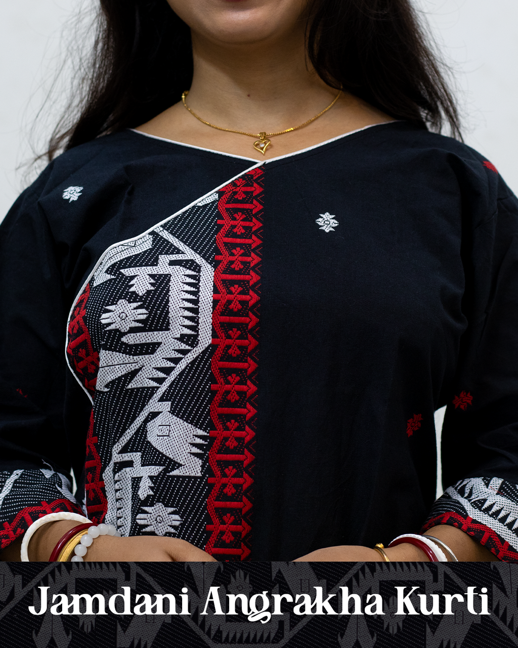 Jamdani Angrakha Kurti