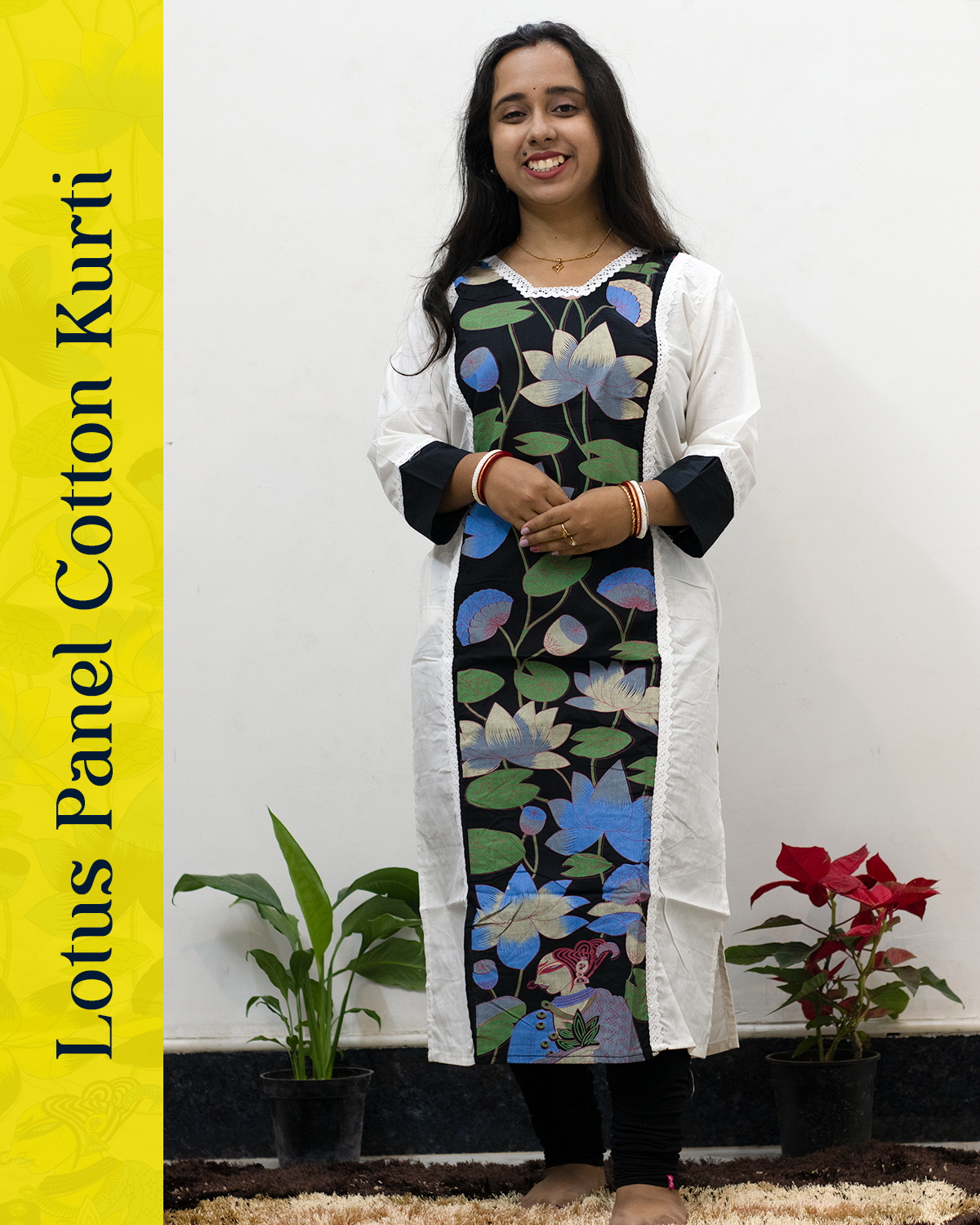 Lotus Panel Cotton Kurti