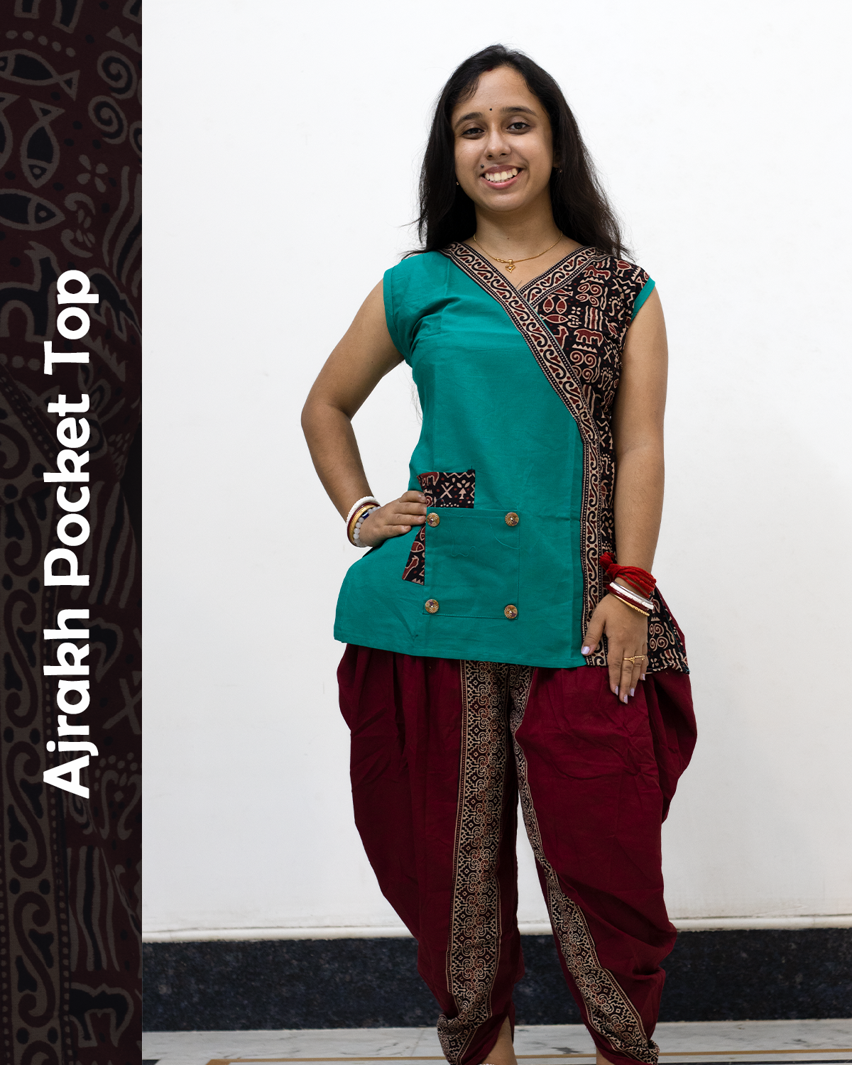Ajrakh Pocket Top