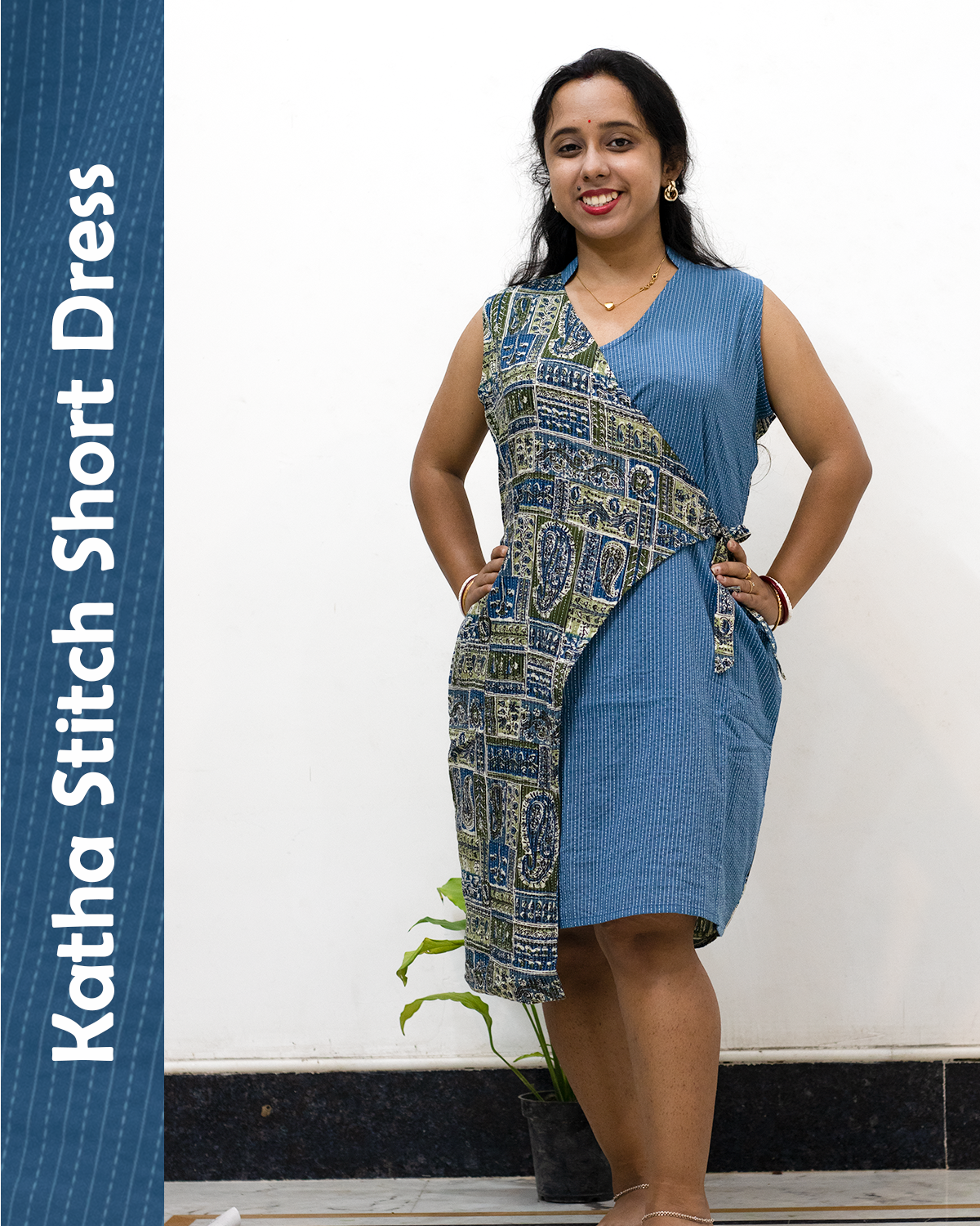 Katha Stitch Short Dress