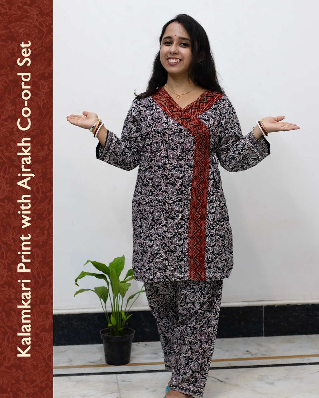 Kalamkari Ajrakh Cotton Co-Ord Set