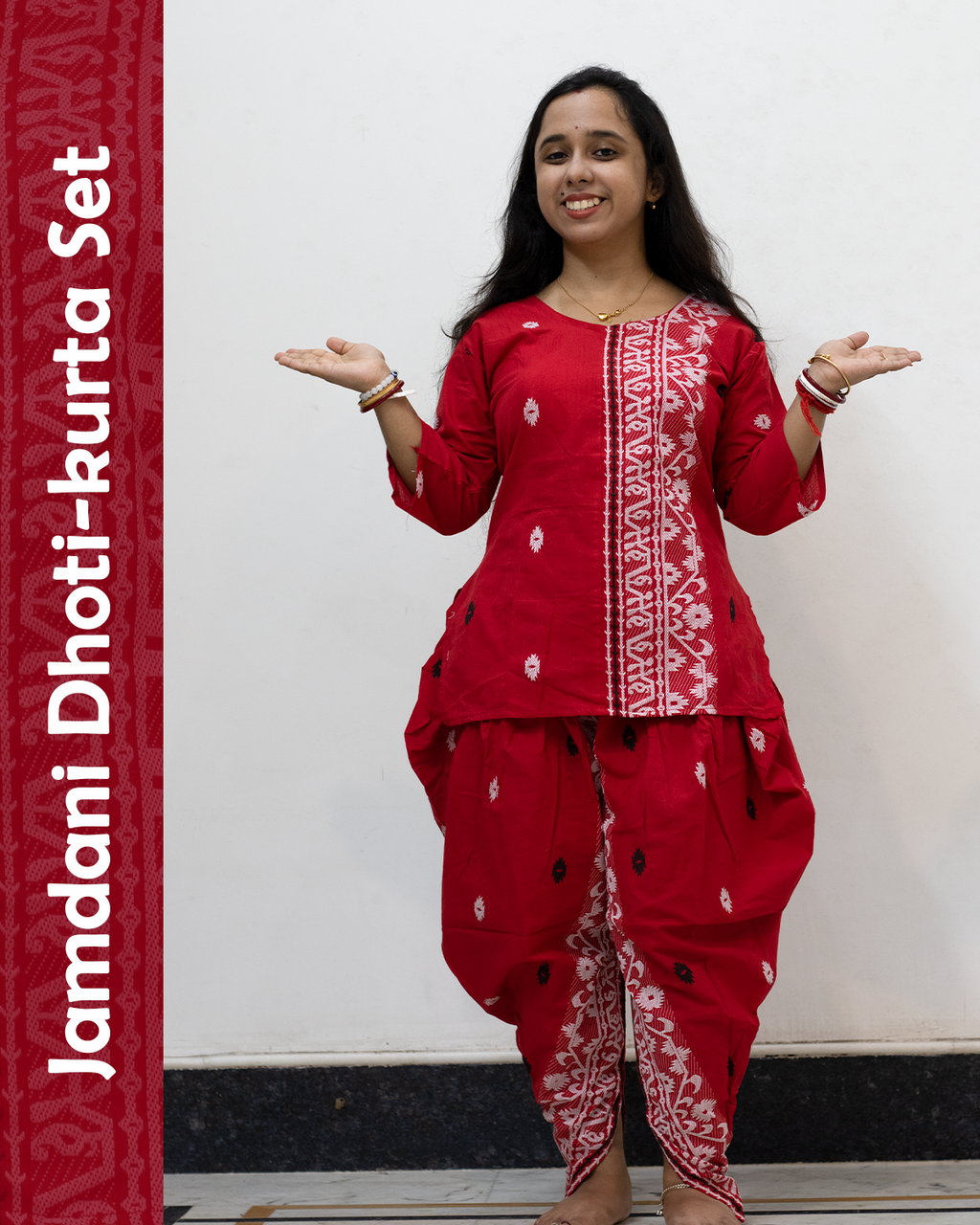 Jamdani Dhoti Kurta Set