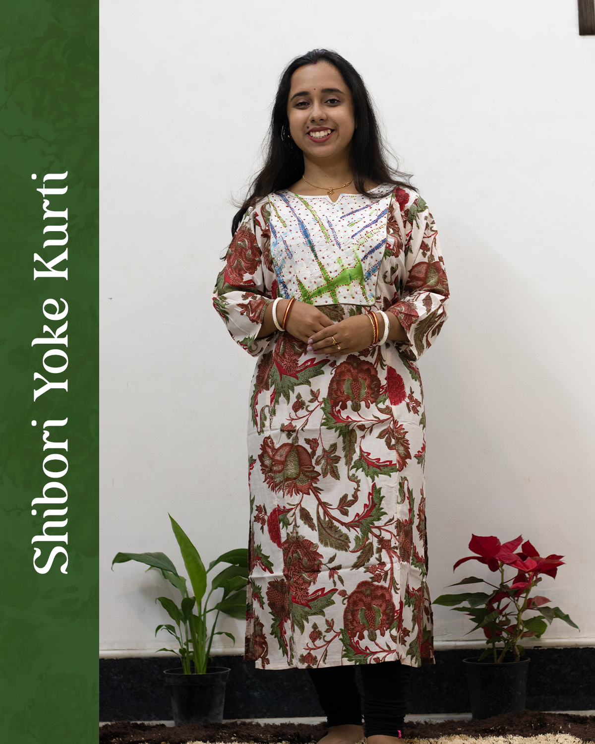 Shibori Yoke Kurti