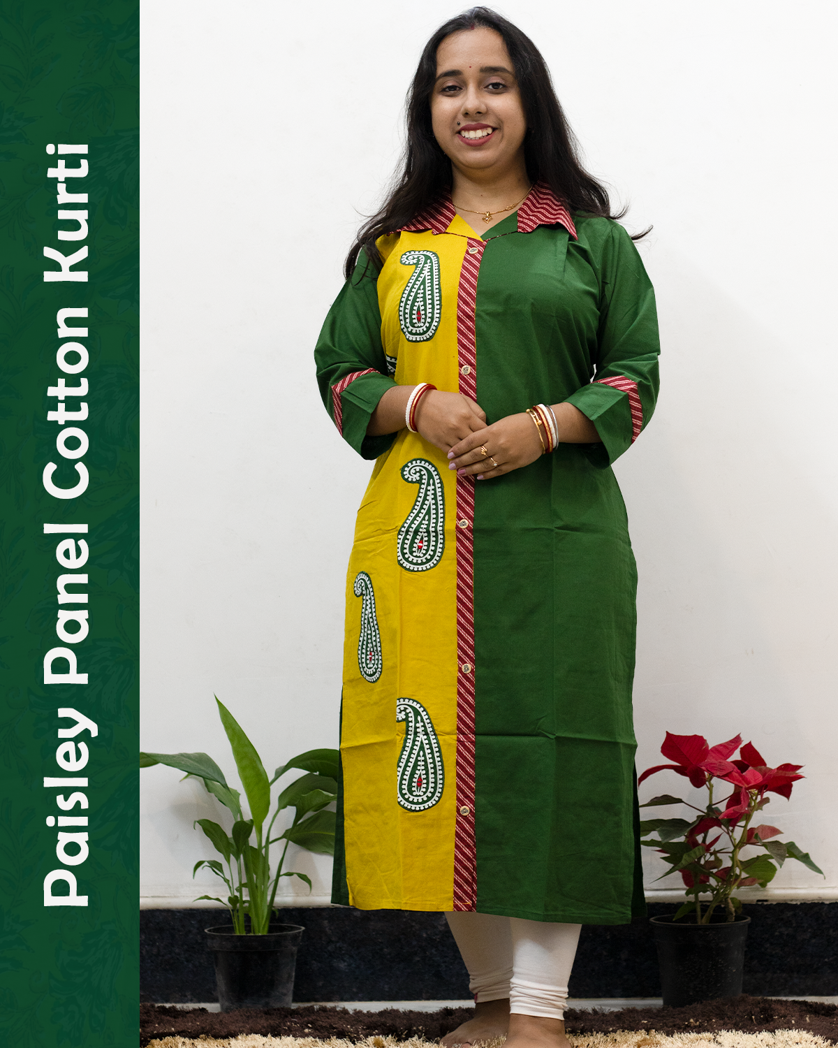 Paisley Panel Cotton Kurti