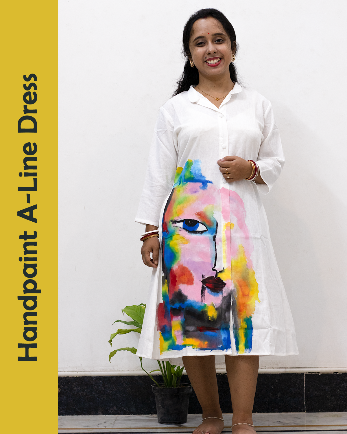 Handpaint A-Line Dress