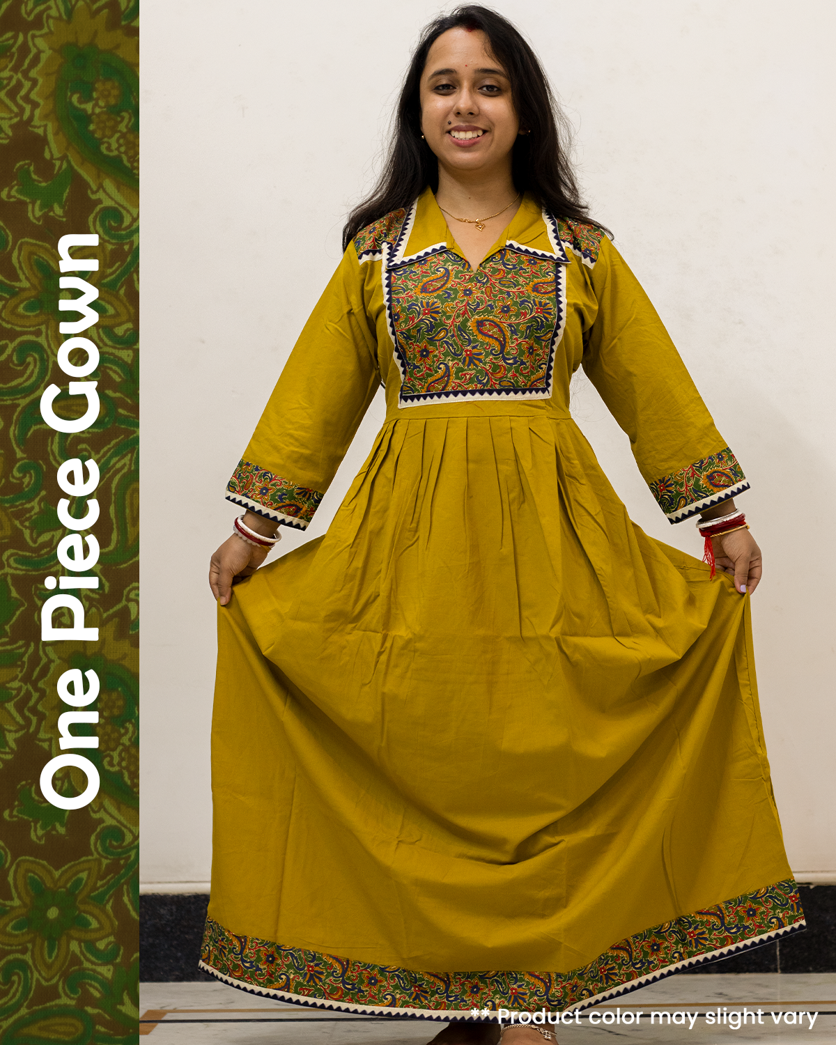 One-Piece Gown Paisley Print