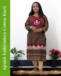 Ajrakh Emboidery Cotton Kurti