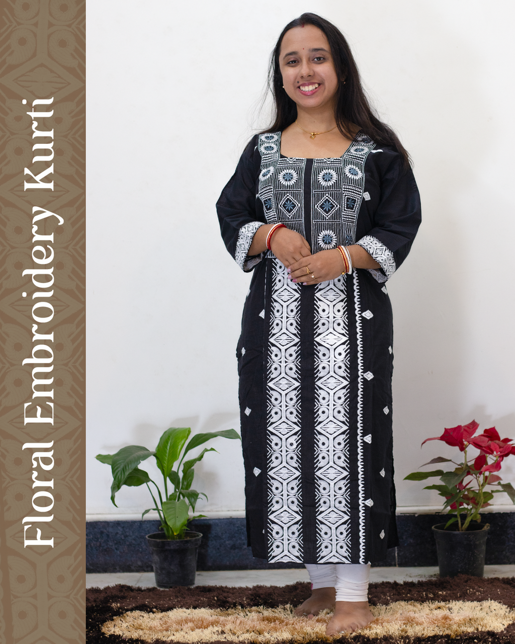 Floral Embroidery Kurti