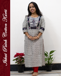 Ikkat Patch Cotton Kurti