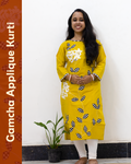 Gamcha Applique Kurti