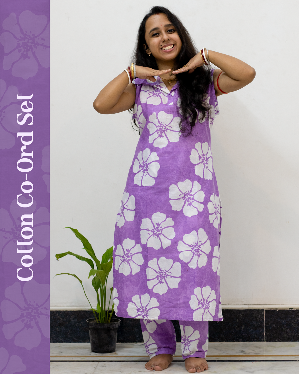 Cotton Co-Ord Set (Purple)