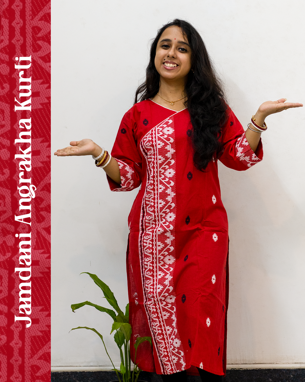 Jamdani Angrakha Kurti