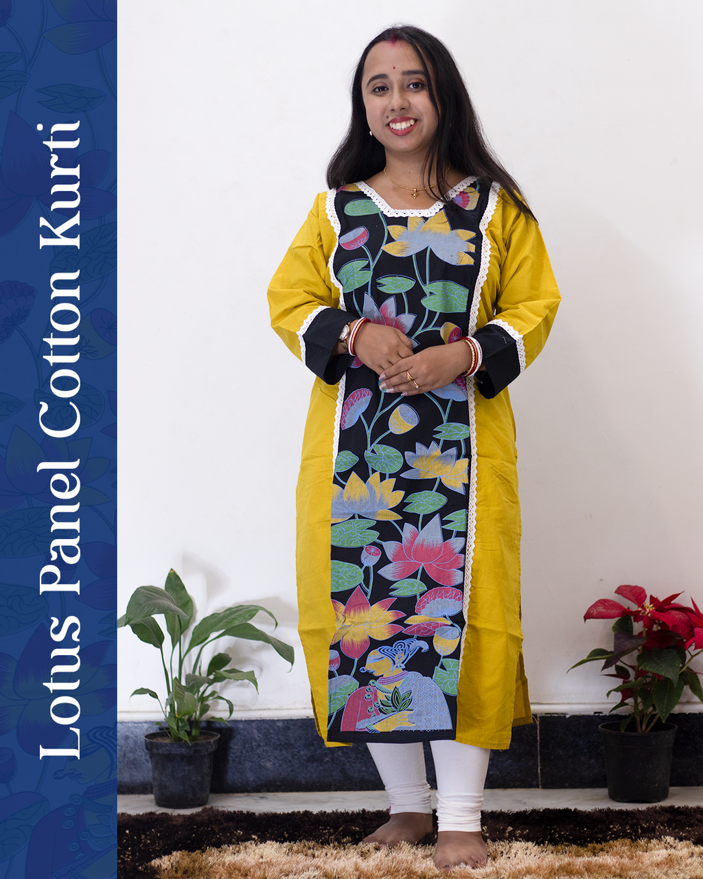 Lotus Panel Cotton Kurti