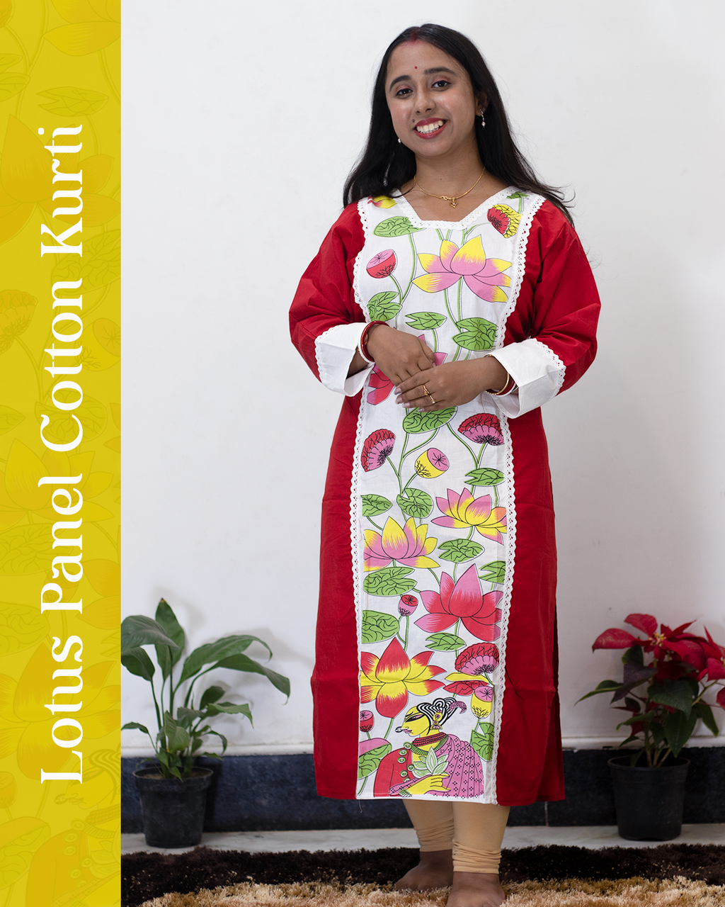 Lotus Panel Cotton Kurti