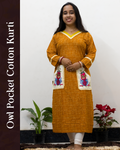 Owl Pocket Cotton Kurti