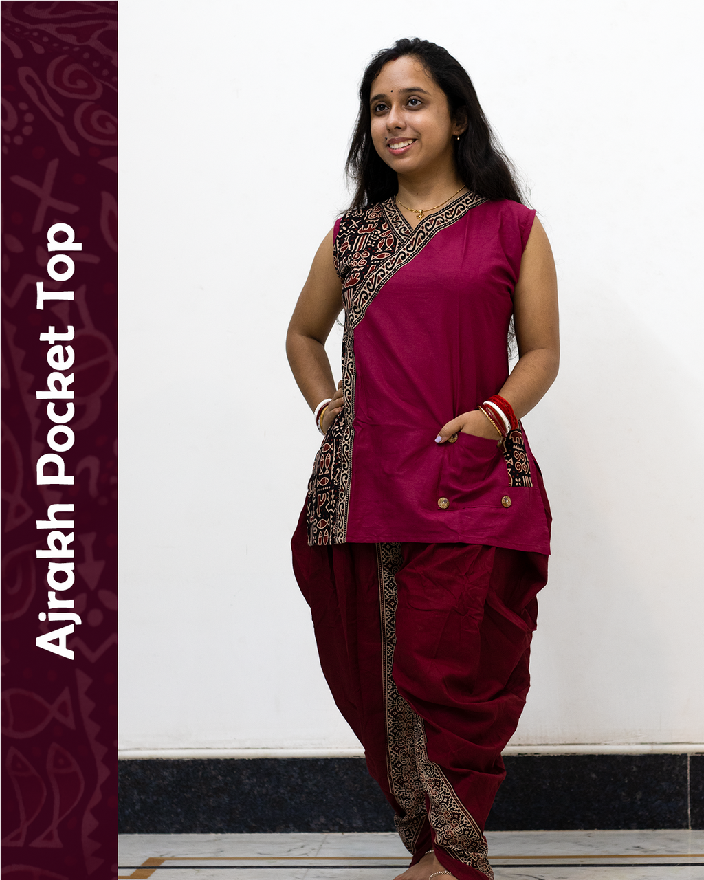 Ajrakh Pocket Top