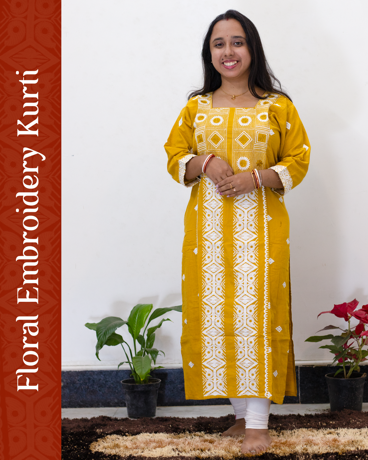 Floral Embroidery Kurti