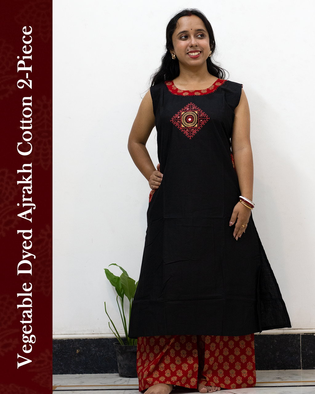 Vegetable Dyed Ajrakh Cotton 2-Piece Set