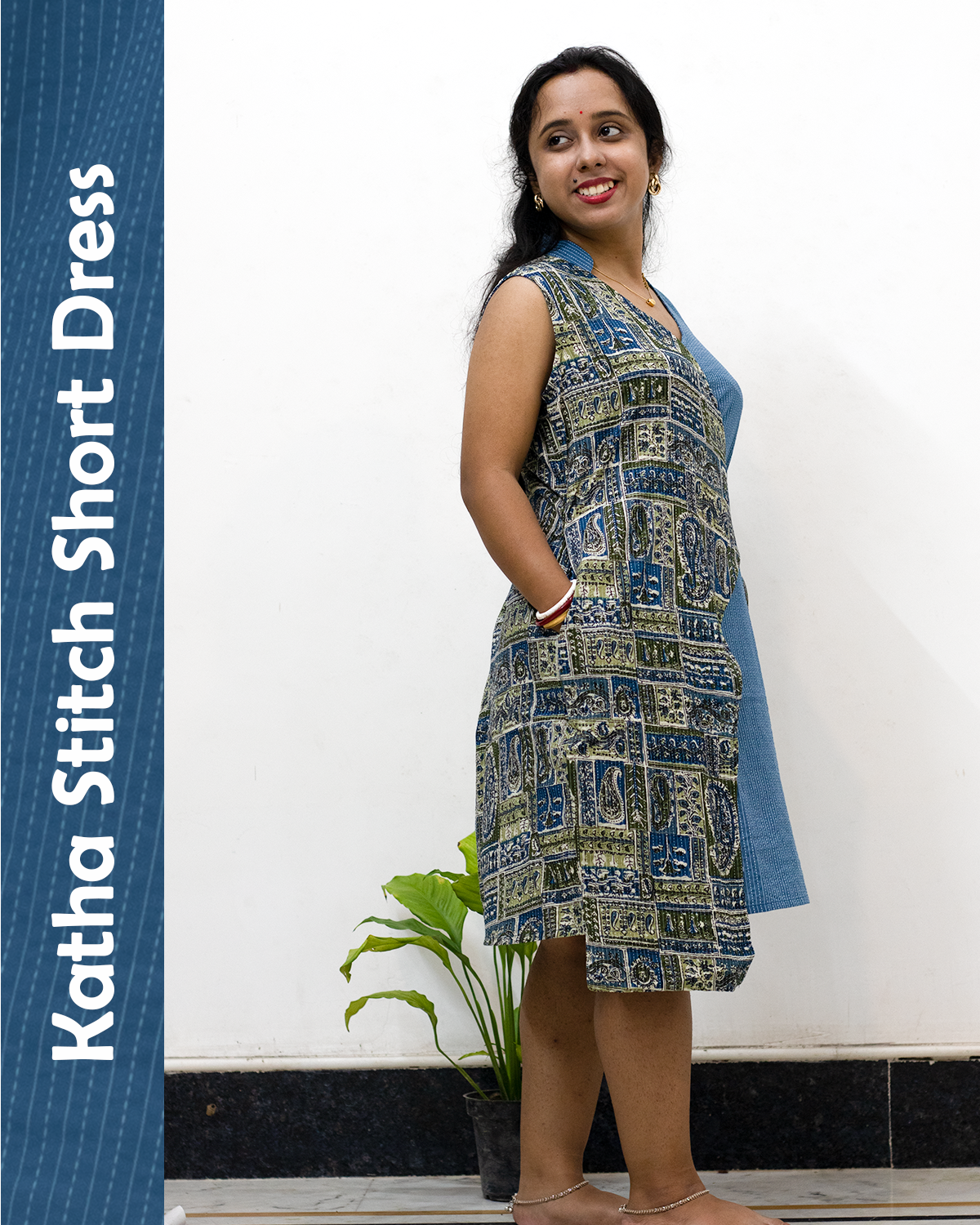 Katha Stitch Short Dress