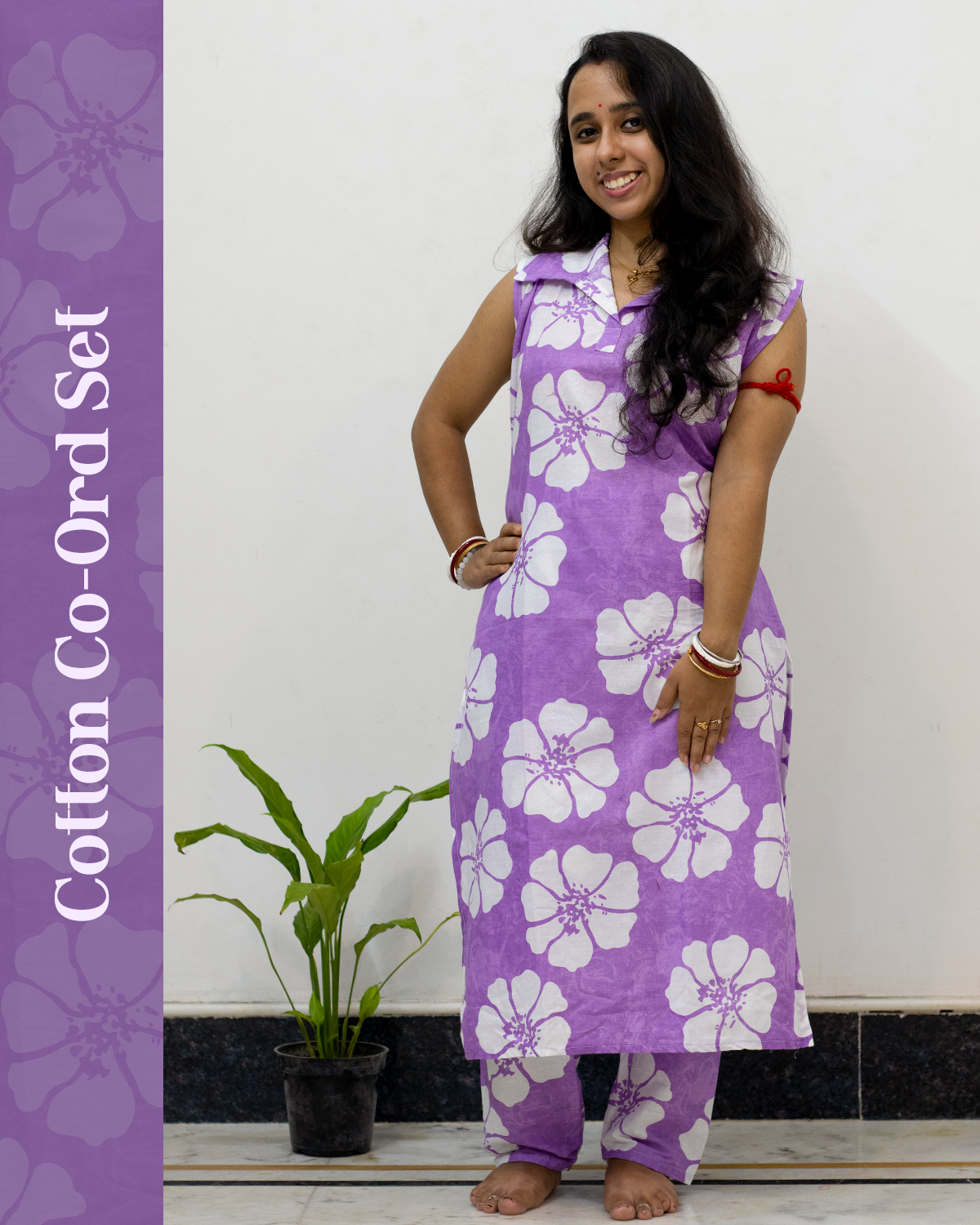 Cotton Co-Ord Set (Purple)