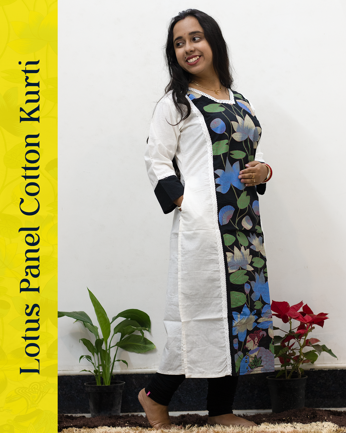 Lotus Panel Cotton Kurti