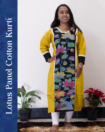 Lotus Panel Cotton Kurti