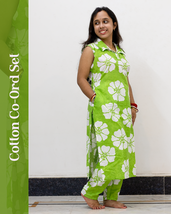 Cotton Co-Ord Set (Green)