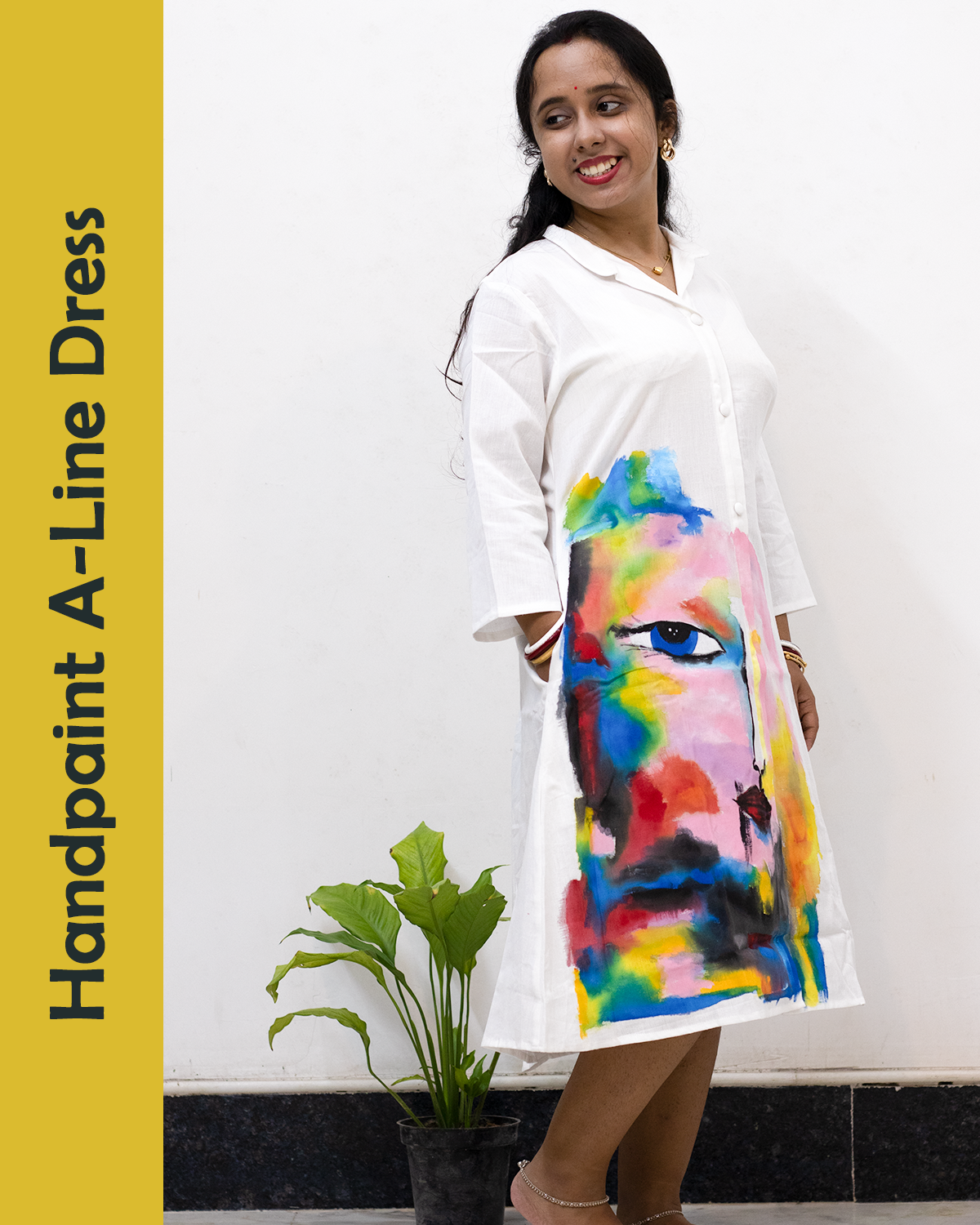 Handpaint A-Line Dress