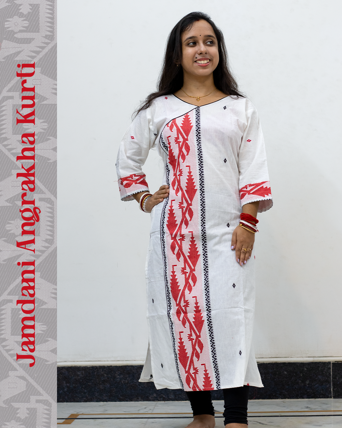 Jamdani Angrakha Kurti