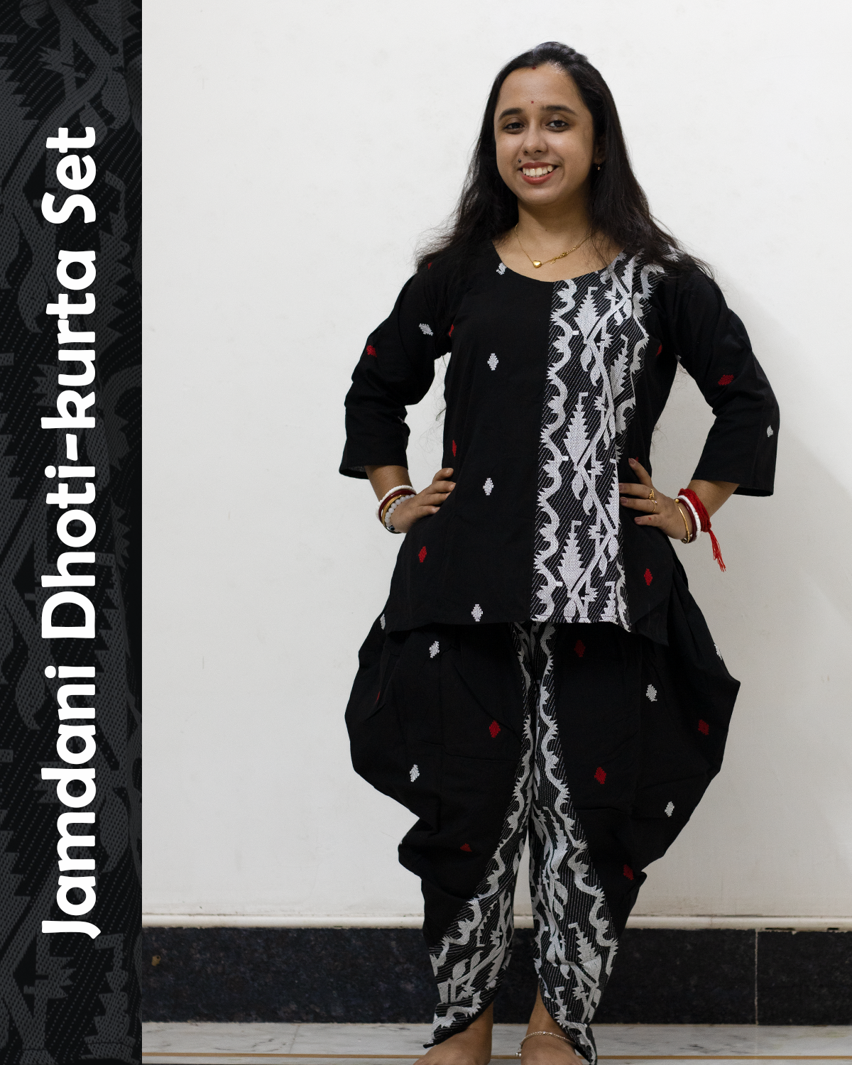 Jamdani Dhoti Kurta Set